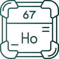 Holmium Linie Gradient Grün Symbol vektor