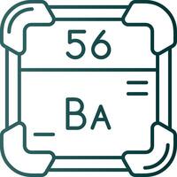 Barium Linie Gradient Grün Symbol vektor