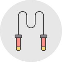 überspringen Seil Linie gefüllt Licht Kreis Symbol vektor