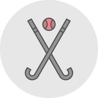 Eishockey Linie gefüllt Licht Kreis Symbol vektor