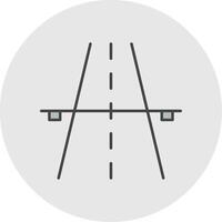 Autobahn Linie gefüllt Licht Kreis Symbol vektor