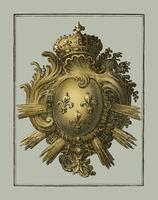 Arm med tre liljor (1785 - 1833) av Jean Bernard (1775-1883). Original från Rijksmuseet. Digitalt förbättrad av rawpixel. vektor