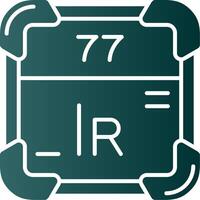 Iridium Glyphe Gradient Grün Symbol vektor