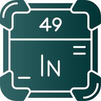 Indium Glyphe Gradient Grün Symbol vektor