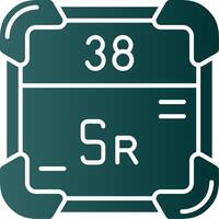 Strontium Glyphe Gradient Grün Symbol vektor