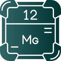 magnesium glyf lutning grön ikon vektor