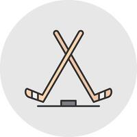 Eis Eishockey Linie gefüllt Licht Kreis Symbol vektor