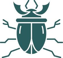 Käfer Glyphe Gradient Grün Symbol vektor