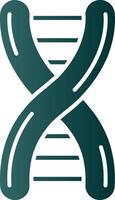 DNA Glyphe Gradient Grün Symbol vektor