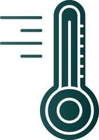 Thermometer Glyphe Gradient Grün Symbol vektor