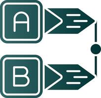 Diagramm Glyphe Gradient Grün Symbol vektor