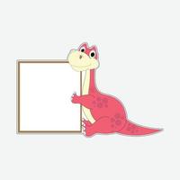 niedliche Dinosaurier-Tier-Cartoon-Illustration vektor