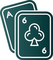 poker glyf lutning grön ikon vektor