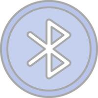 Bluetooth Linie gefüllt Licht Symbol vektor