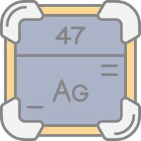 Silber Linie gefüllt Licht Symbol vektor