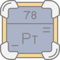 Platin Linie gefüllt Licht Symbol vektor