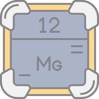 Magnesium Linie gefüllt Licht Symbol vektor