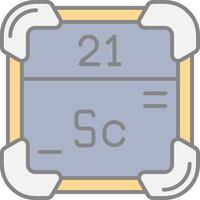 Scandium Linie gefüllt Licht Symbol vektor