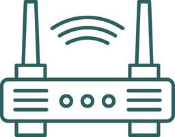 WLAN-Router-Linienverlaufssymbol vektor