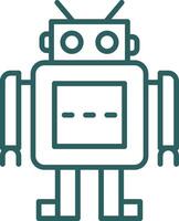 Symbol für den Farbverlauf der Roboterlinie vektor