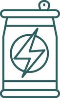 Symbol für den Gradienten der Energy-Drink-Linie vektor