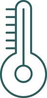 temperatur linje gradient ikon vektor