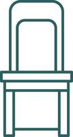 Essen Stuhl Linie Gradient Symbol vektor