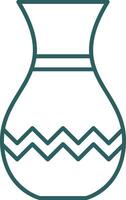 Symbol für den Gradienten der Vase-Linie vektor