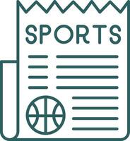 Sport Nachrichten Linie Gradient Symbol vektor