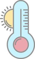 Wetter Linie gefüllt Licht Symbol vektor