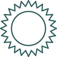 Symbol für den Farbverlauf der Sonnenlinie vektor