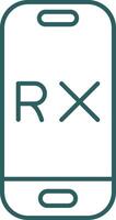 rx Linie Gradient Symbol vektor