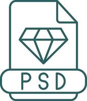 psd linjegradientikon vektor