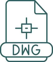 dwg-Linienverlaufssymbol vektor