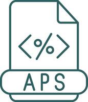 asp Linie Gradient Symbol vektor