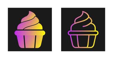 Cupcake-Vektor-Symbol vektor