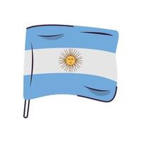 Argentinien Flagge Land isolierte Symbol vektor