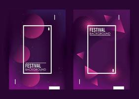 Quadrate Rahmen im bunten Festivalhintergrund vektor