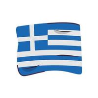 Greklands flagga land isolerade ikon vektor