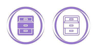 arkivering skåp med öppen dörr vektor ikon