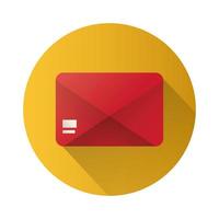 Briefumschlag Mail senden Block Stil Symbol vektor