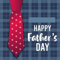 glückliche Vatertagskarte mit männlichem Hemd und Krawatte vektor