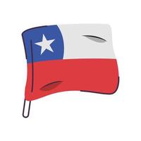 chile flagga land isolerade ikon vektor