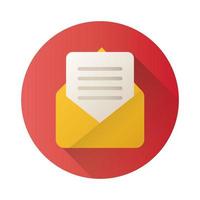 Briefumschlag Mail senden Block Stil Symbol vektor