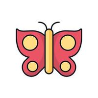 süßer Schmetterling, der isoliertes Symbol fliegt vektor