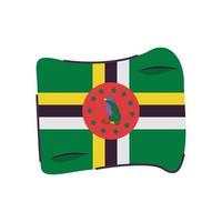 Dominica flagga land isolerade ikon vektor