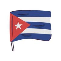 Kubas flagga land isolerade ikon vektor