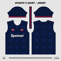 vektor t-shirt sport design, sublimering jersey