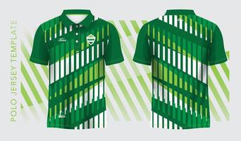 grön bakgrund och mönster abstrakt polo jersey sport design vektor