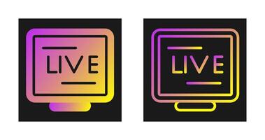 live stream vektor ikon